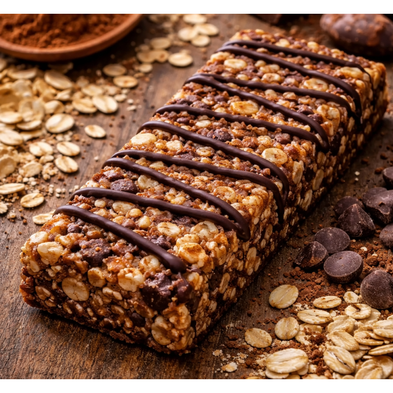Barrita energética de avena y cacao