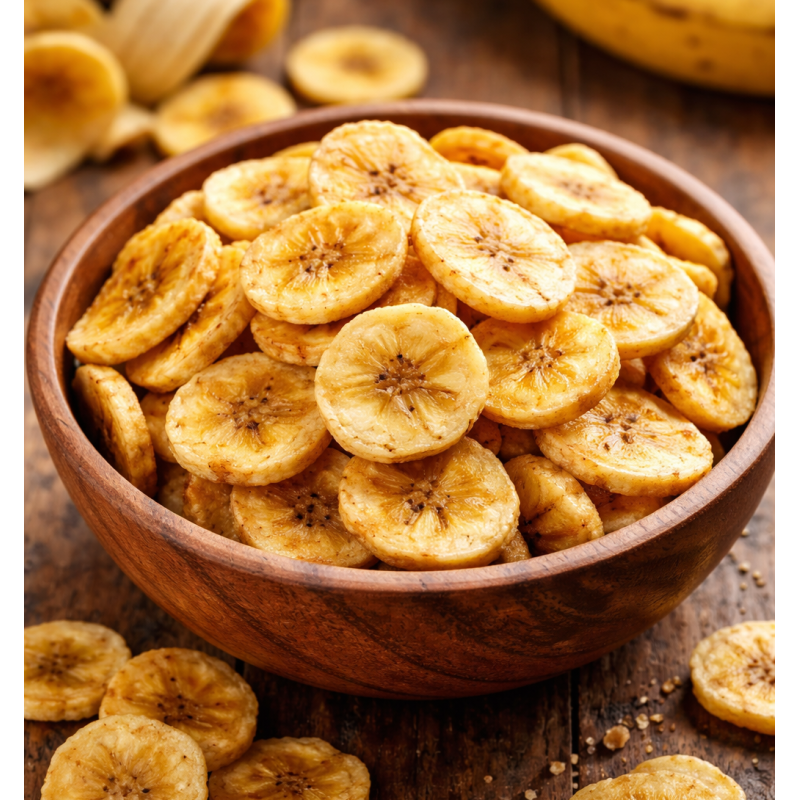 Chips de plátano deshidratado
